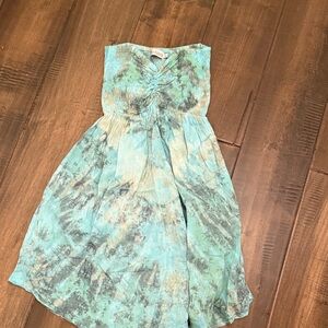 Tiare Hawaii Women's Tie-Dye Top in Blue and Green